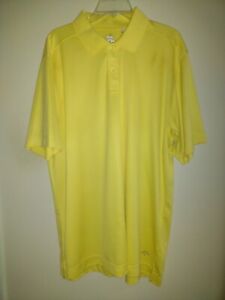 Mens CALLAWAY X SERIES Short Sleeve Collard Golf Polo Shirt Yellow Size XXL
