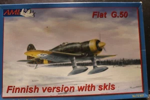 Fiat G.50 caccia italiano su sci in finlandese seconda guerra mondiale servizio AML 1/72 plastica - Foto 1 di 5