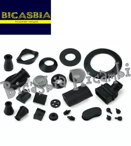 1571 - KIT GOMMINI ASSORTITI PASSACAVO VESPA 50 SPECIAL R L N 125 ET3 PRIMAVERA - Foto 1 di 1