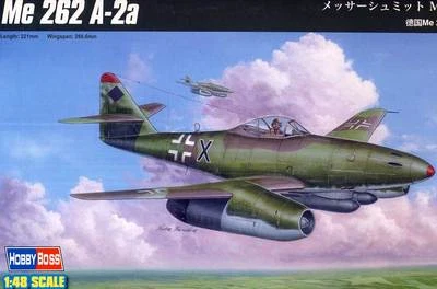 HobbyBoss Messerschmitt Me-262A-2A Jumo 004B MK108 R4M 1:48 Modello Kit - Immagine 1 di 3