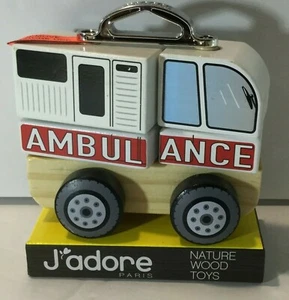 J'adore Paris Nature Wood Toys, Ambulance, Brand New  - Picture 1 of 5