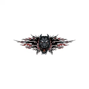 Pitbull Attack Decal Sticker for Car Auto Truck Side Rear Window, Bumper 16.3" - Picture 1 of 8