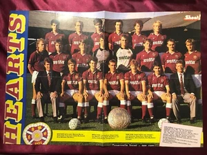 16 Autographs HEART OF MIDLOTHIAN 86/87-Handsigned Poster! Clark/Whittaker † - Picture 1 of 5
