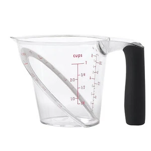 Measuring Cup Heat Resistant Angled Plastic Measuring Mug W/Handle - Picture 1 of 6