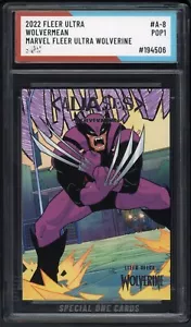 2022 FLEER ULTRA WOLVERMEAN MARVEL FLEER ULTRA WOLVERINE #A-8 SOC POP1 AUTHENTI - Picture 1 of 2