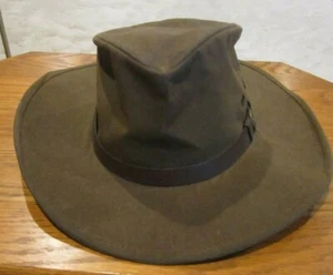 Outback Trading Co kodiak Hat Brown Sz Medium Made in USA  - Picture 1 of 4