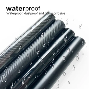 3D6D Black Car Vinyl Sticker Carbon Fiber Film Auto Wrapping Foil Laptop Skin Ph - Photo 1/26