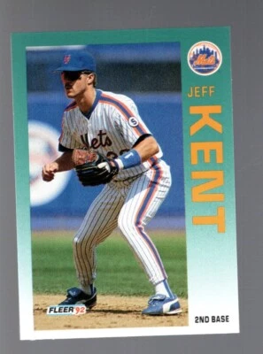 Jeff Kent 1992 Fleer Update #U-104 RC - Image 1 of 2