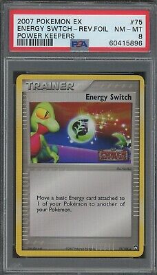 Pokemon Energy Switch EX Power Keepers Reverse Holo #75 PSA 8