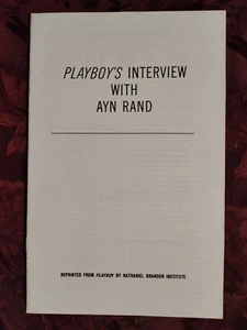 RARE Ayn Rand Objectivist Pamphlet Playboy Interview Nathaniel Branden Institute - Picture 1 of 1