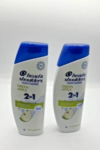 2~Head & Shoulders 2 in 1 Dandruff Shampoo and Conditioner, Green Apple, 12.5 oz - Picture 1 of 5