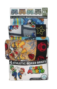 Super Mario Bros 4 Pack Boys 14-16  Boxers Shorts - Picture 1 of 1