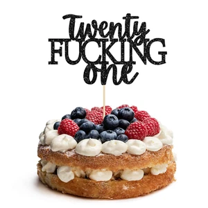 21St Birthday Cake Topper Twenty One Cake Decoration for 21St Birthday Legal AF - Picture 1 of 12