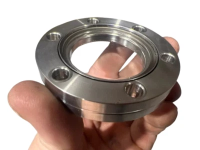 Viewport Conflat (CF) 2,75 Corning 7056 (1,5) pulgadas 304 SS (Z00) Foto 1 de 4