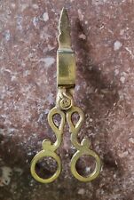 Vintage Brass Footed Candle Snuffer Scissors Wick Trimmer