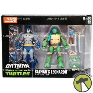Batman vs Teenage Mutant Ninja Turtles Batman & Leonardo Action Figure 2 Pack - Picture 1 of 8