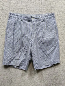 Brooks Brothers Men's Classic Fit Blue/White Seersucker Short Size 35 - Picture 1 of 7
