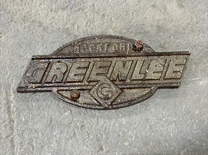 Greenlee Bros & Co Cast Iron Sign Rockford IL Original Signs Vintage 9" X 4" - Picture 1 of 4