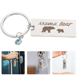 Key Chain Ring Mama Bear Alloy Keychain Mama Bear Jewelry for