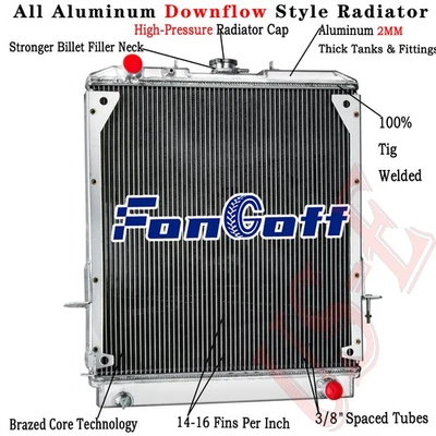 3 Row Aluminum Radiator For 1994-2004 Isuzu NPR / Chevy GMC W-Series Truck - Image 1 of 4