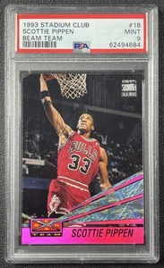 Stadium Club Beam Team Scottie Pippen #18 1993-94 PSA 9 como nuevo Chicago Bulls Salón de la fama  - Imagen 1 de 2