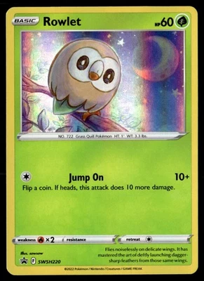 Rowlet - Promo Holo SWSH: Sword & Shield Promo Cards SWSH220 NM Pokémon TCG - Image 1 of 2