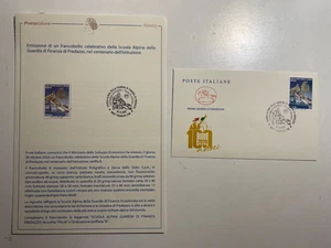 2020 Bollettino Illustrativo + Busta FDC Scuola Alpina GDF Predazzo - Picture 1 of 2