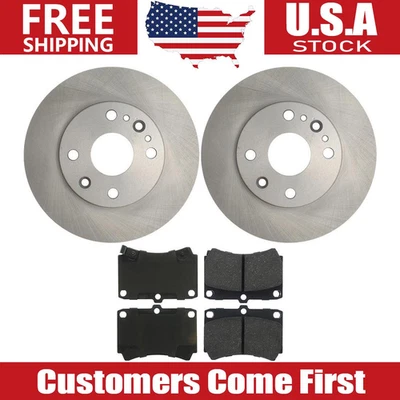 Rotores de freno delanteros + pastillas de freno de cerámica para Ford Aspire 1994 1995 1996 1997 Foto 1 de 4