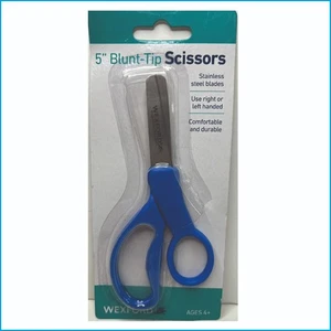 Wexford 5″ Blunt‑Tip Scissors Stainless Steel Blades Ages 4+ Kids School - Picture 1 of 14