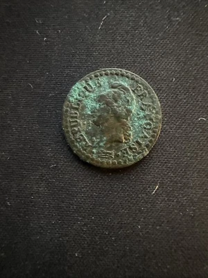 1798 France 1 Centime, Paris, First Republic Copper Coin - Image 1 of 2