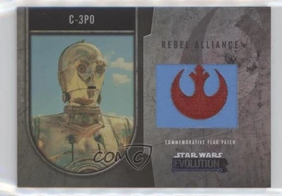 2016 Topps Star Wars Evolution Commemorative Flag Patch /170 C-3PO Patch 01al - Image 1 of 3
