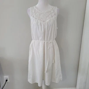 Knox Rose Womens Midi Dress XXLARGE Cottagecore Boho Feminine Lace Summer White - Picture 1 of 12