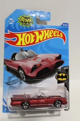 Hot Wheels Kroger Exclusive Batmobile TV Series Matte Red w/plastic protector - Image 1 of 3