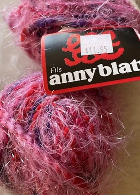 Lote de 2, Anny Blatt Yarn VEGA, Lana/Poliéster, 50gm/44yds, col#213, “Fucsia” Foto 1 de 3