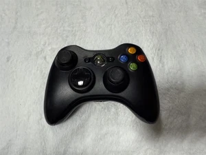 MICROSOFT XBOX 360 BLACK OEM WIRELESS CONTROLLER "WORKS GREAT" - Picture 1 of 12