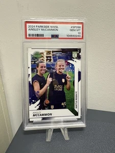 2024 Parkside NWSL V2 Ainsley McCammon RC SP Image Variation /100 PSA 10 Pop 1 - Picture 1 of 2