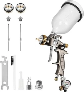 BEETRO Pistola a Spruzzo ad Aria Compressa HVLP Capacità 600ml 145CFM 30-43psi U - Picture 1 of 1