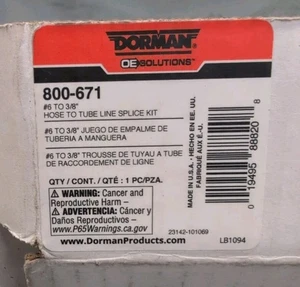 800-671 A/C Line Splice Kit #6 To 3/8” Line 24" Hose Repair Kit - Bild 1 von 3