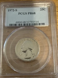 1972-S Clad Proof Spotted Washington Quarter PCGS PR68 DCAM Free Shipping - Picture 1 of 2