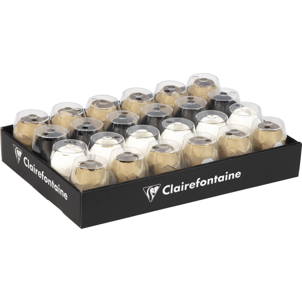 Ringelband-Eiknäuel matt sortiert Clairefontaine 613201C (3329686132018)