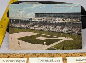 The Cubs Ball Park Chicago postcard 1917 post card Stadium - Picture 1 of 2