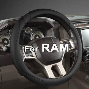 Dodge RAM Steering Wheel Cover 15.5-16" Black - Custom Fit - Picture 1 of 6