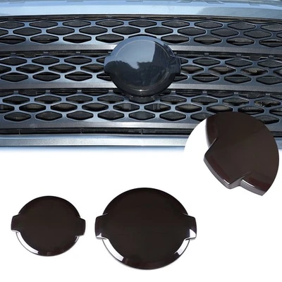 Cubierta embellecedora emblema logotipo delantero trasero ABS ahumado 2 piezas para Nissan TITAN 2016-2023 Foto 1 de 4