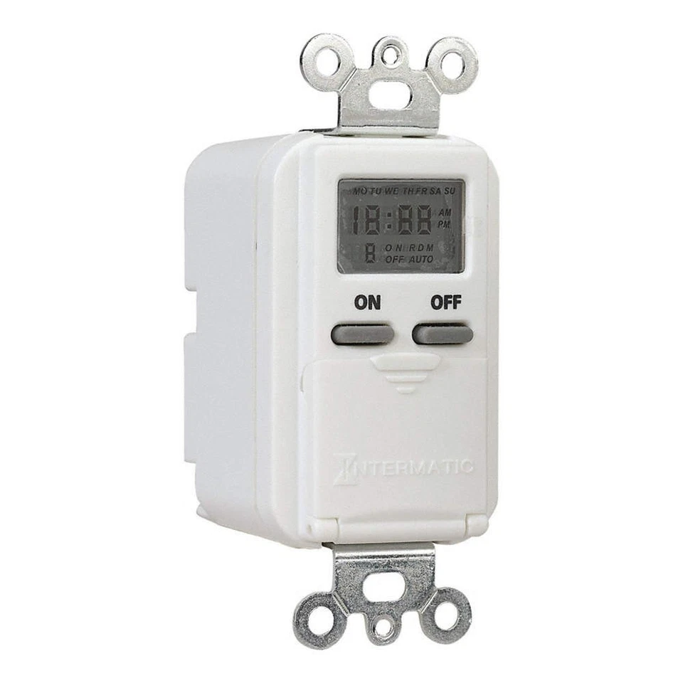 INTERMATIC EI500WC Wall Switch Timer, White, 125V AC 3FWZ1 - Image 1 of 1