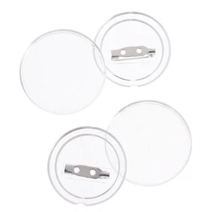 50 Set Acrylic Clear Pins 1.5 inch Blank Button Badge with Pin for DIY Making... - Picture 1 of 7