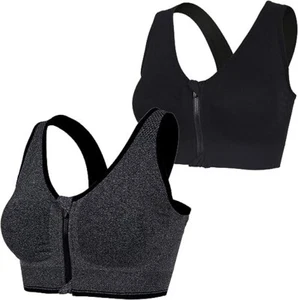PENGUIN FAMILY Damen Sport-BH mit Reißverschluss vorne Post-OP-BH Yoga Sport-BHs - Bild 1 von 6