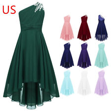 US Flower Girls Party Dress Wedding Formal Gown Elegant Pageant Prom Dresses