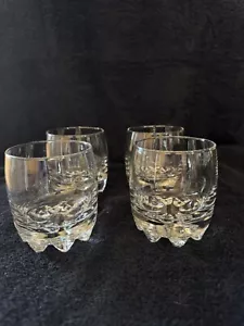 4- 8 oz. On the Rocks Galassia Bormioli Rocco Crystal Weighted Bottom Glasses - Picture 1 of 7