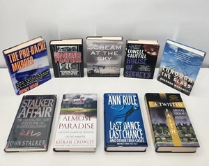 True Crime Books - Lot of 9 First Edition Hardcovers w/ Dust Jackets (Good Cond) - Picture 1 of 22