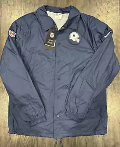 Neu Herren Nike Dallas Cowboys Repel Coaches Jacke Full Snap Marineblau Größe Medium - Bild 1 von 3